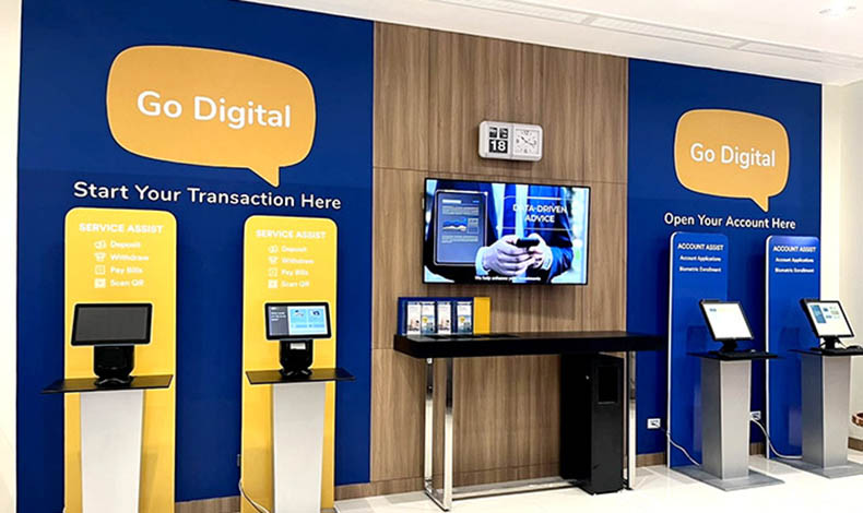 Digital kiosks inside BDO branches