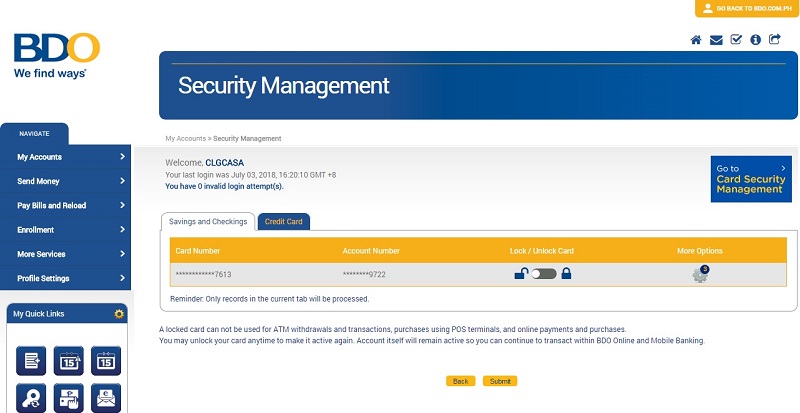 Security Management | BDO Unibank, Inc.