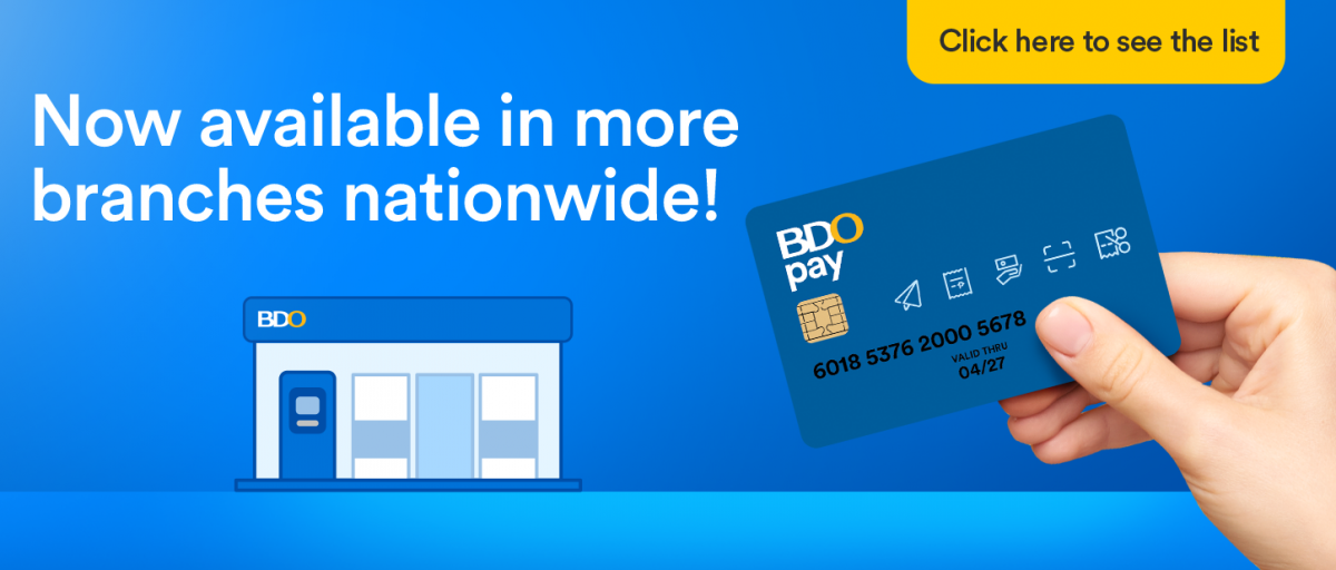BDO Pay Card BDO Unibank Inc 