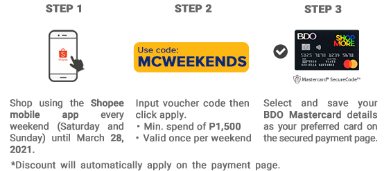 P100 Off Every Weekend At Shopee Bdo Unibank Inc